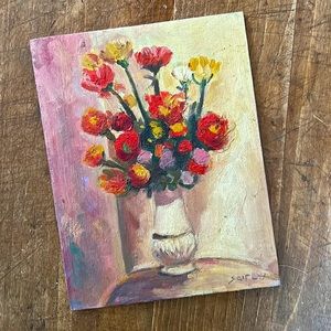 Vintage Floral Oil Painting